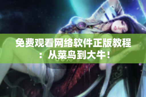 免费观看网络软件正版教程：从菜鸟到大牛！