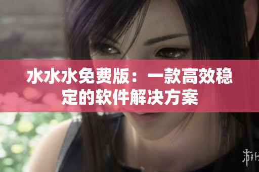 水水水免费版：一款高效稳定的软件解决方案
