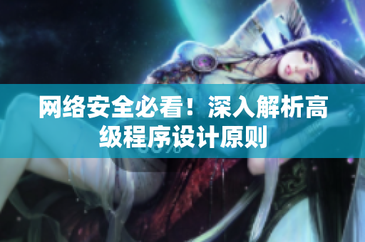 网络安全必看！深入解析高级程序设计原则