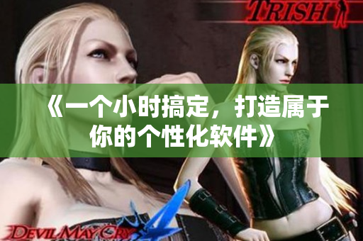 《一个小时搞定，打造属于你的个性化软件》