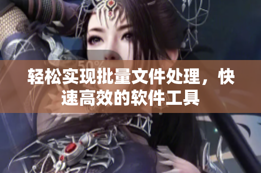 轻松实现批量文件处理，快速高效的软件工具
