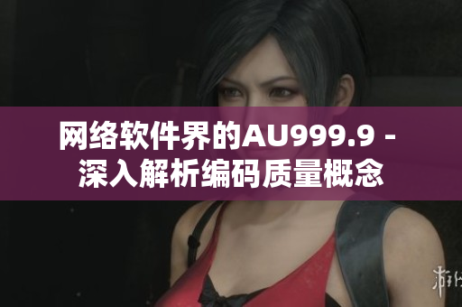 网络软件界的AU999.9 - 深入解析编码质量概念