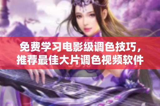 免费学习电影级调色技巧，推荐最佳大片调色视频软件