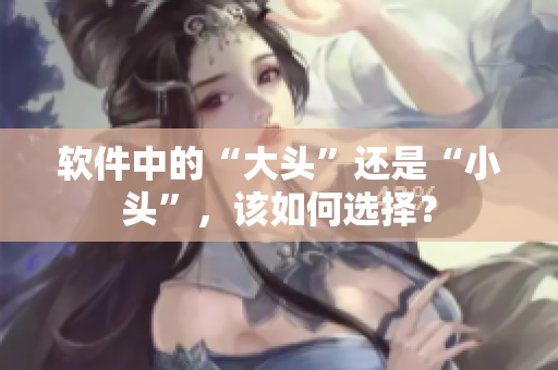 软件中的“大头”还是“小头”，该如何选择？