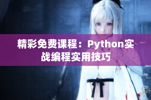精彩免费课程：Python实战编程实用技巧