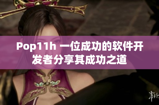 Pop11h 一位成功的软件开发者分享其成功之道