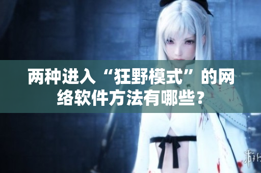 两种进入“狂野模式”的网络软件方法有哪些？
