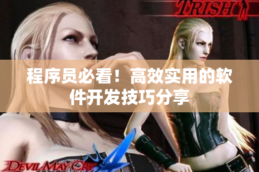 程序员必看！高效实用的软件开发技巧分享