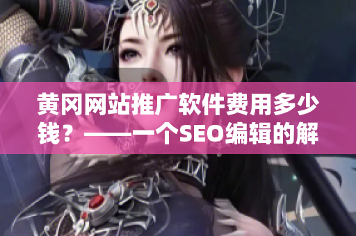 黄冈网站推广软件费用多少钱？——一个SEO编辑的解答