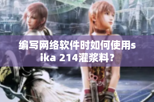 编写网络软件时如何使用sika 214灌浆料？