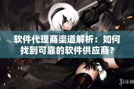 软件代理商渠道解析：如何找到可靠的软件供应商？