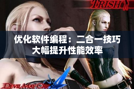 优化软件编程：二合一技巧大幅提升性能效率