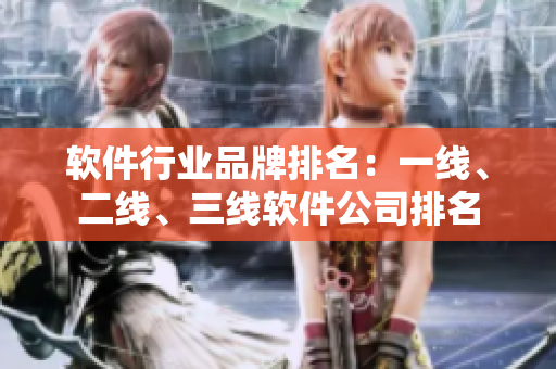 软件行业品牌排名：一线、二线、三线软件公司排名