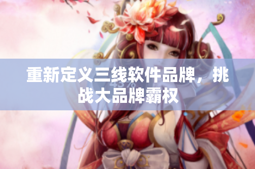 重新定义三线软件品牌，挑战大品牌霸权