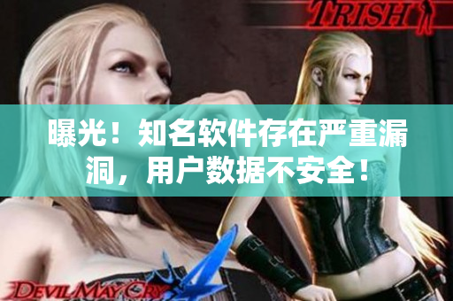 曝光！知名软件存在严重漏洞，用户数据不安全！