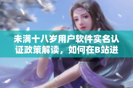 未满十八岁用户软件实名认证政策解读，如何在B站进行年龄认证？
