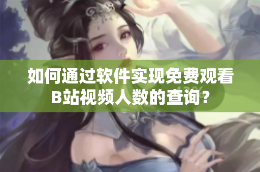如何通过软件实现免费观看B站视频人数的查询？