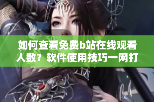如何查看免费b站在线观看人数？软件使用技巧一网打尽