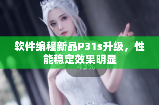 软件编程新品P31s升级，性能稳定效果明显