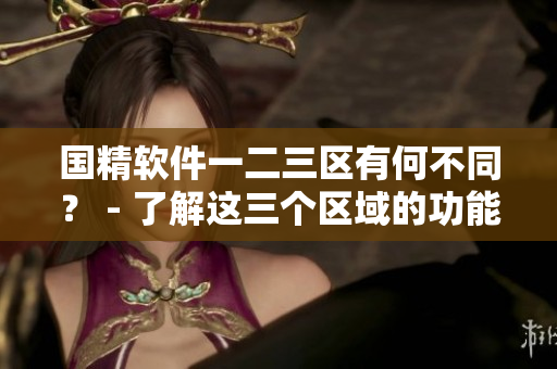 国精软件一二三区有何不同？ - 了解这三个区域的功能和特点