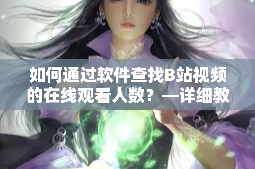 如何通过软件查找B站视频的在线观看人数？—详细教程分享