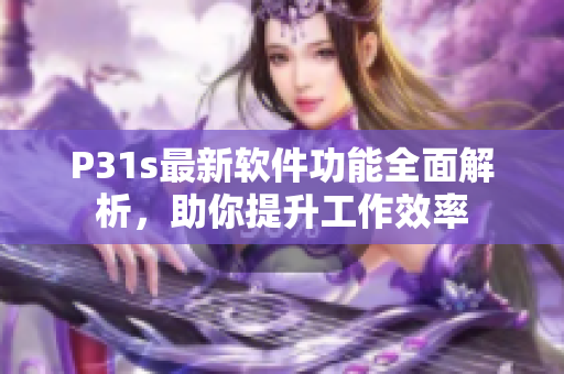 P31s最新软件功能全面解析，助你提升工作效率