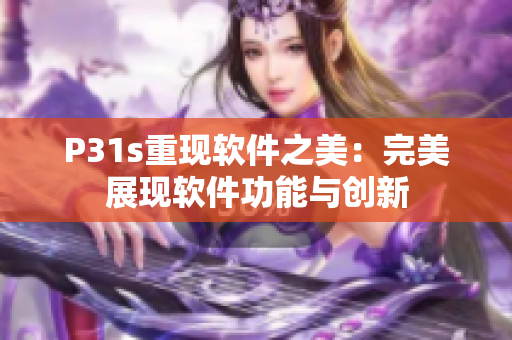 P31s重现软件之美：完美展现软件功能与创新