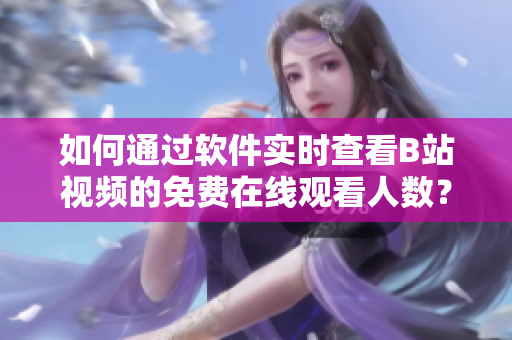 如何通过软件实时查看B站视频的免费在线观看人数？