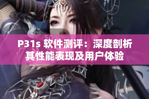 P31s 软件测评：深度剖析其性能表现及用户体验