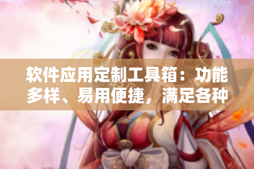 软件应用定制工具箱：功能多样、易用便捷，满足各种开发需求
