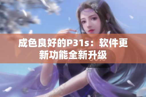 成色良好的P31s：软件更新功能全新升级