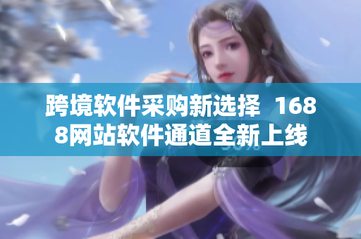 跨境软件采购新选择  1688网站软件通道全新上线