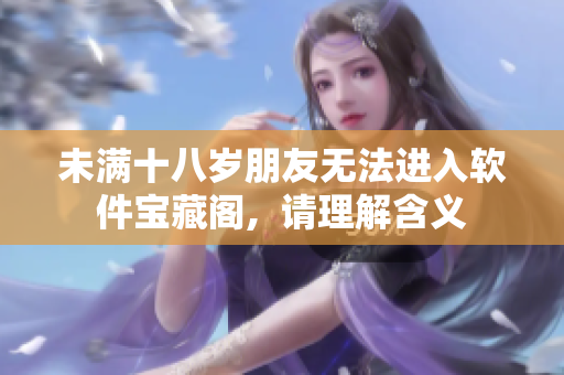 未满十八岁朋友无法进入软件宝藏阁,  请理解含义