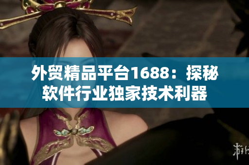 外贸精品平台1688：探秘软件行业独家技术利器