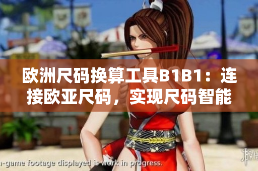 欧洲尺码换算工具B1B1：连接欧亚尺码，实现尺码智能转化