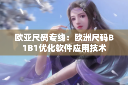 欧亚尺码专线：欧洲尺码B1B1优化软件应用技术