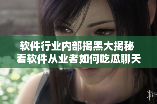 软件行业内部揭黑大揭秘 看软件从业者如何吃瓜聊天
