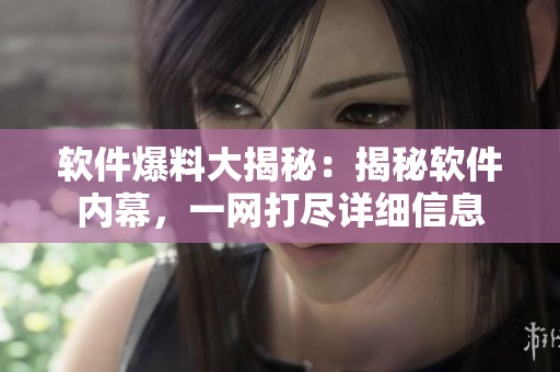软件爆料大揭秘：揭秘软件内幕，一网打尽详细信息