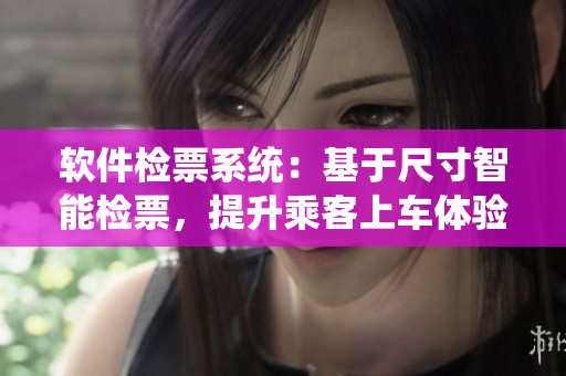 软件检票系统：基于尺寸智能检票，提升乘客上车体验