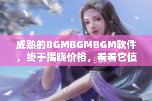 成熟的BGMBGMBGM软件，终于揭晓价格，看看它值多少钱