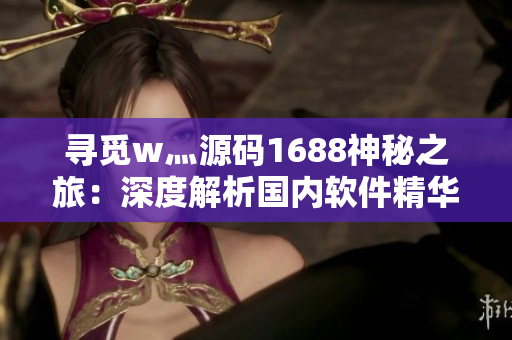 寻觅w灬源码1688神秘之旅：深度解析国内软件精华产物