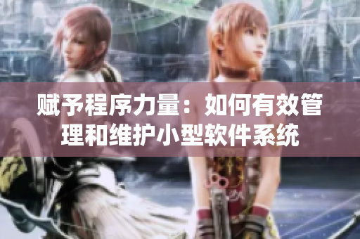 赋予程序力量：如何有效管理和维护小型软件系统