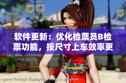 软件更新：优化检票员B检票功能，按尺寸上车效率更高