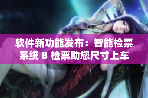 软件新功能发布：智能检票系统 B 检票助您尺寸上车