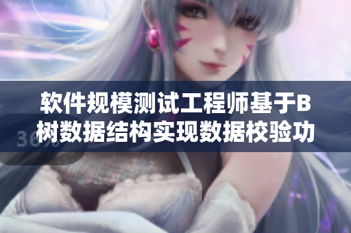 软件规模测试工程师基于B树数据结构实现数据校验功能