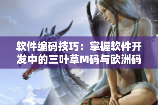 软件编码技巧：掌握软件开发中的三叶草M码与欧洲码的差异