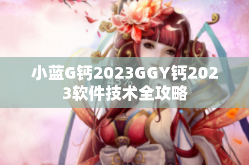 小蓝G钙2023GGY钙2023软件技术全攻略