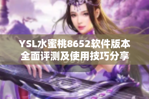 YSL水蜜桃8652软件版本全面评测及使用技巧分享
