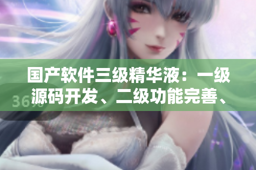 国产软件三级精华液：一级源码开发、二级功能完善、三级用户体验优化