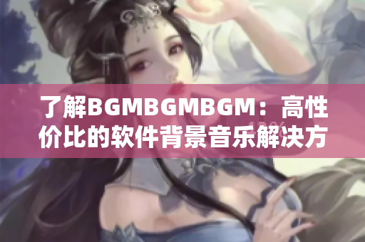 了解BGMBGMBGM：高性价比的软件背景音乐解决方案
